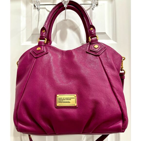 MARC by MARC JACOBS - Classic Q Fran Satchel/Shoulder Bag/Magenta Pebble Leather - Picture 5 of 16